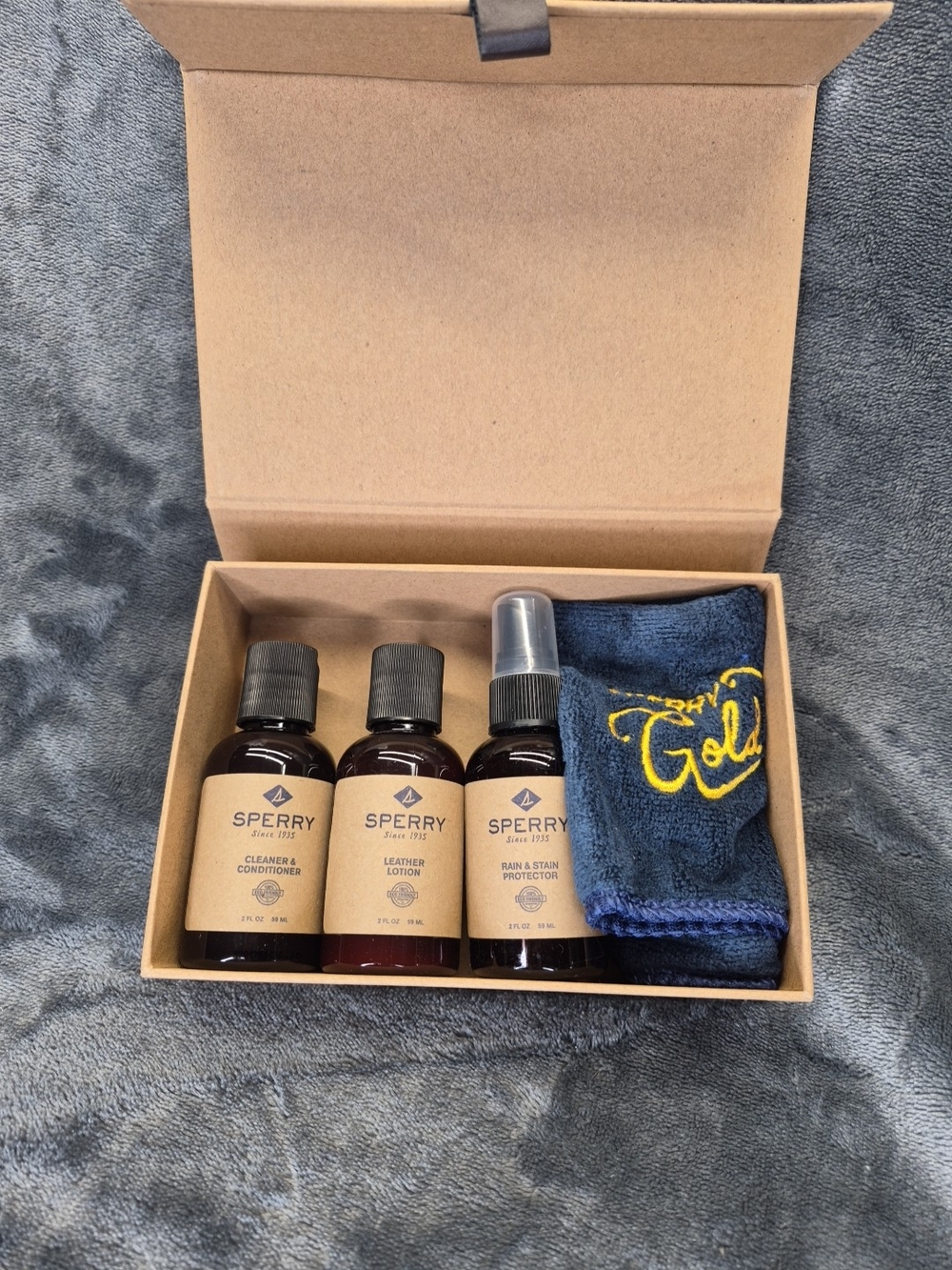 Sperry Leather Shoe Care Kit Cleaner Lotion & Rain Protector 2Fl Oz New Open Box
